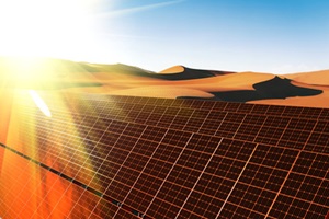 太陽電池をゴビ砂漠に敷き詰めると